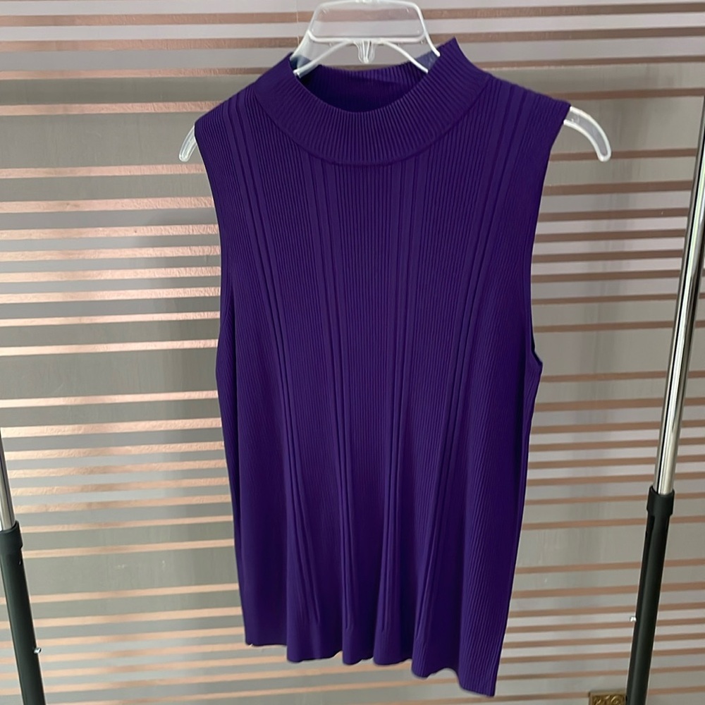NWT women’s size 18/20 Purple ribbed dress barn top